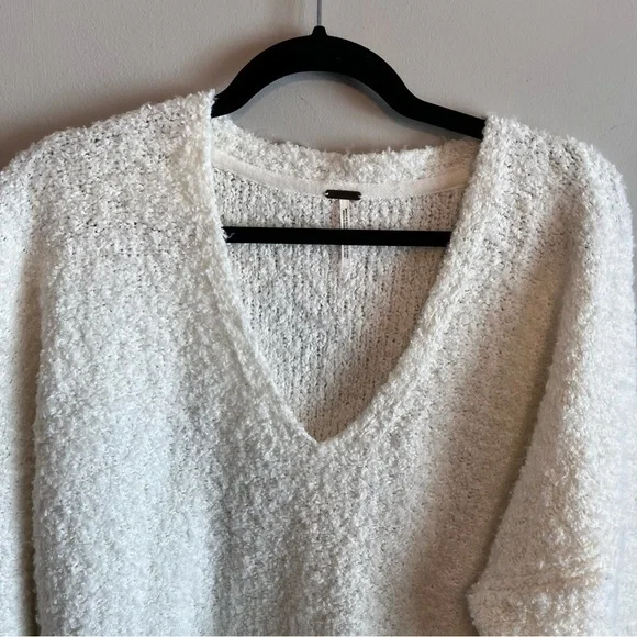Free People Eco Theo Oversized V-Neck Sweater XS - Picture 7 of 9